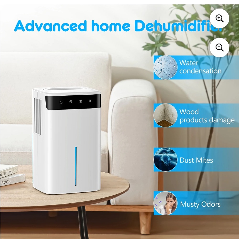 Lightweight and Energy Efficient Aootek Dehumidifier with 7 LED Color Options - Picture 3 of 11